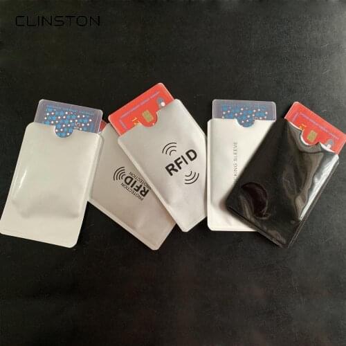 2020 new style 1 Pack=50 Pcs RFID Blocking Bank Card Holder Reader Lock ID Card Protection Credit Caedholder for Men Women