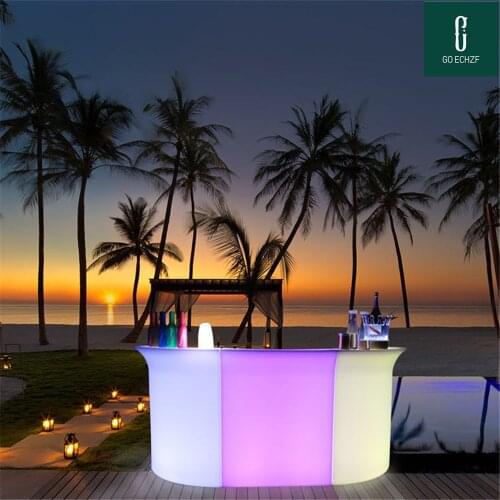 New Led Luminous Bar Table plastic lighted up growing Cocktail Bar Table For Night Club Coffee Shop Creative Lighting Furniture