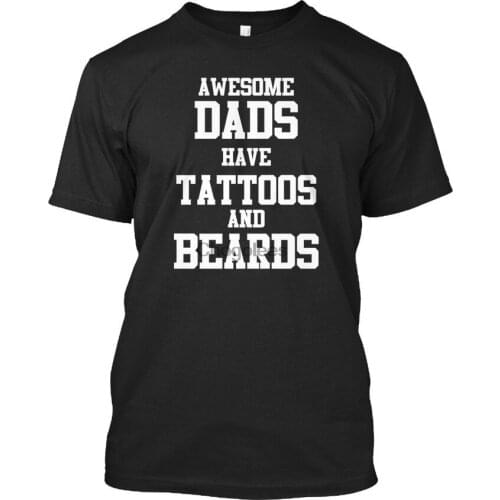 Details about Dads With Beard And Tattoos Are Awesome - Have Beards Standard Unisex T-Shirt