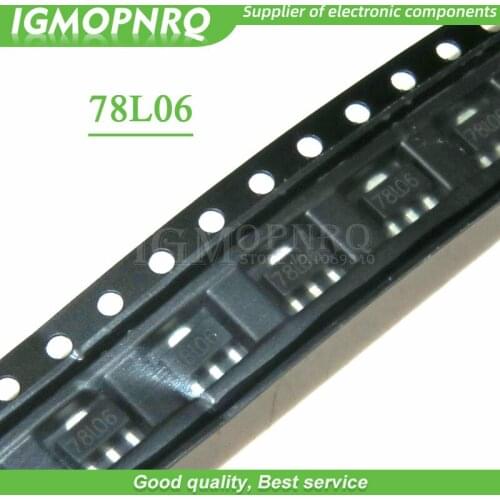 50pcs 78L06 sot89 voltage regulators New original
