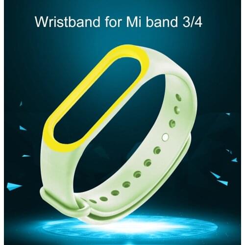 Replacement Strap Universal Two-color Luminous Wristband Watch Band For Mi Band Smart Bracelet Printed Silicone Watch Strap