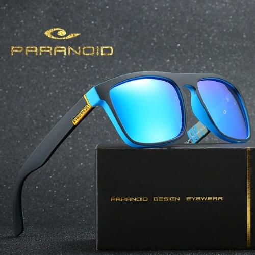 PARANOID Sunglasses Men Polarized Sun Glasse For Men Women Polarized Square Men Sunglasses Male Glasses Design Oculos