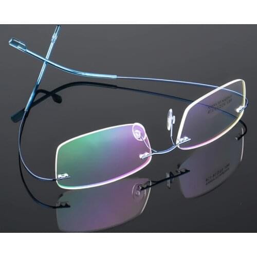 Superelastic Steel Wire Frameless Glasses Ultra-light Fashion Rimless Memory Titanium Eyeglasses