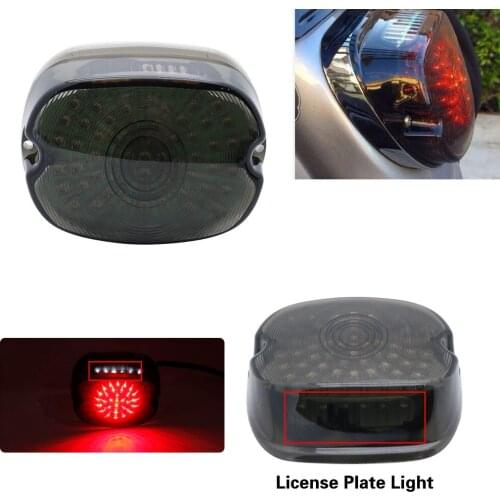 Brake Turn Signal License Plate Light Lay Down Tail Light Assembly for-Harley Sportster Dyna FXDL Electra Glides Road King