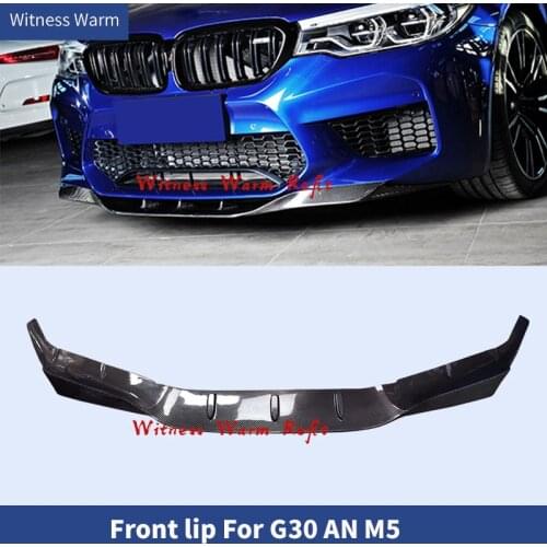 High Quality Carbon Fiber Front Bumper Lip Splitter Spoiler For BMW G30 G38 AN M5 F90 Front Chin body kit 2017 2018 2019