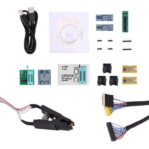 Newest Version EZP2019 High-speed USB SPI Programmer Support24 25 93 EEPROM 25 Flash BIOS Chip+5 Socket
