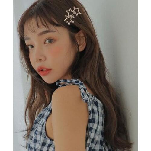 1PC Elegant Temperament Full Pearl Hairpin Chic Wind Retro Star Edge Clip Hair Styling Accessories Triangle For Women Party Gift