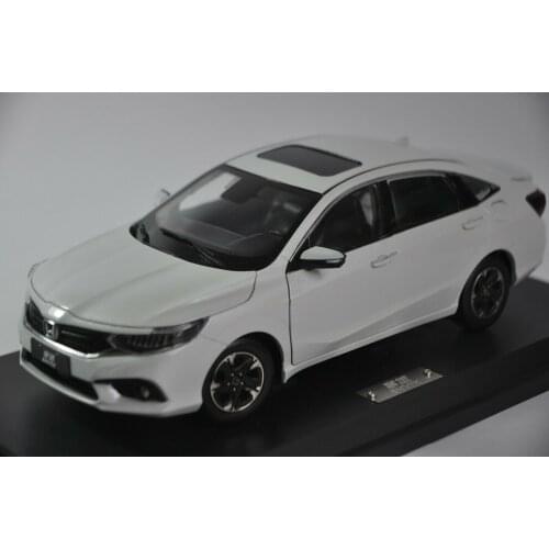 1:18 Diecast Model for Honda Envix 2019 White Sedan Alloy Toy Car Miniature Collection Gifts