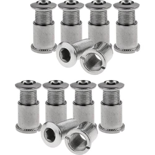 10 Pairs Stainless Steel Crankset Bolts Chainring Bolts Chainwheel Bolts