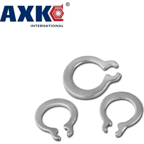 2021 100pcs Din471 Gb894 M3 M 4 M5 M6 Gourd Type Washer 304 Stainless Steel C-type Elastic Ring External Circlip Snap Retaining