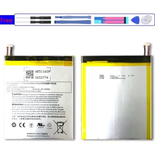 2980mah MC-308594 Battery for Amazon Kindle Fire 7 5th Gen SV98LN Batteries + Free Tools