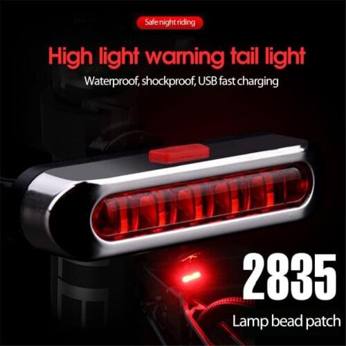 5Led Multi Lighting Modes Bicycle Light USB Charge Led Bike Light Flash Tail Rear Bicycle Lights for Mountains Bike Seatpost