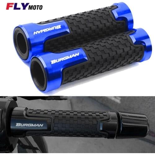 7/8'' 22mm Burgman Handlebar Handle Grip CNC Motorcycle Ends Handles For SUZUKI BURGMAN 650 400 125 200 AN650 AN400 AN125 AN200