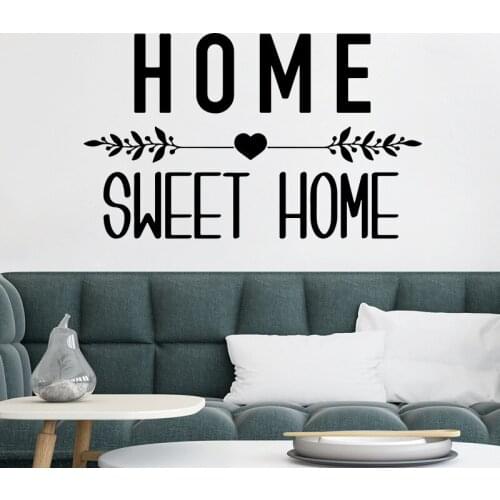 English Letter Wall Stickers SWEET HOME Bedroom Living Room Decoration Mural Boy Girl Teenager Room Decor Aesthetic Wallpaper