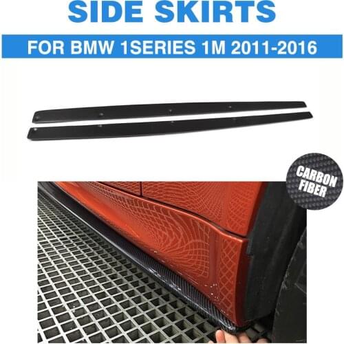 Carbon Fiber Racing Side Skirts Aprons Bumper Guard for BMW 1 Series E82 1M Coupe Sedan 2011UP Car Styling