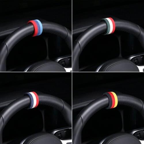 For BMW E90 G28 F26 G05 F15 F39 G07 E48 G01 G30 E46 Universal Car Steering Wheel Cover Three-color Interior Trim Accessories