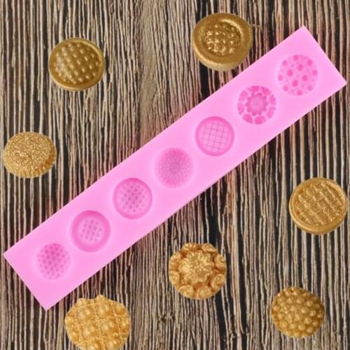 Button Shapes DIY Fondant Cake Silicone Mould Chocolate Cookie Ice Silicone Mold Candy Mold Cake Baking Cake Decorating Tools