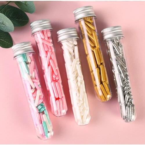 INS Colored Candy Cake Baking Decoration Sugar Stick Birthday Cake Sprinkles Decoration Sugar Beads Gold Needle Silver Sticks