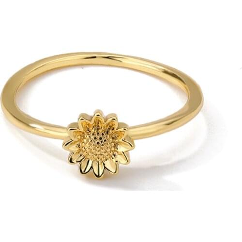 Sunflower Rings For Women You Are My Sunshine Gold Ring Stainless Steel Vintage 2020 Fashion Aesthetic Jewerly Gift Bague Femme