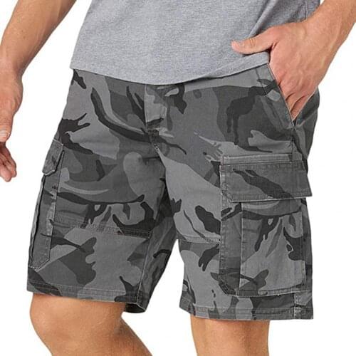 Summer Cargo Shorts Casual Multi Pockets Thin Men Solid Color All Match Shorts Fitness Jogging Sweatpants