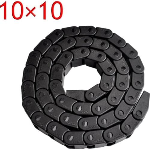 ! Best price!!! 10 x 10mm L1000mm Cable Drag Chain Wire Carrier with end connectors for CNC Router Machine Tools