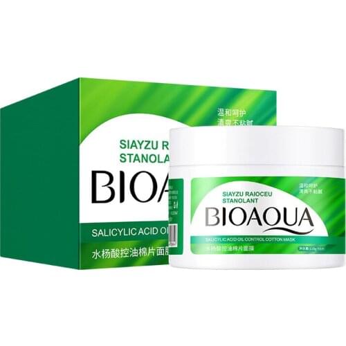 Salicylic Acid Oil Control Repair Cotton Sheet Mask For Skin Care Mild Acne Moisturizing Soothing Shrink Pores Refreshing 55 Pcs