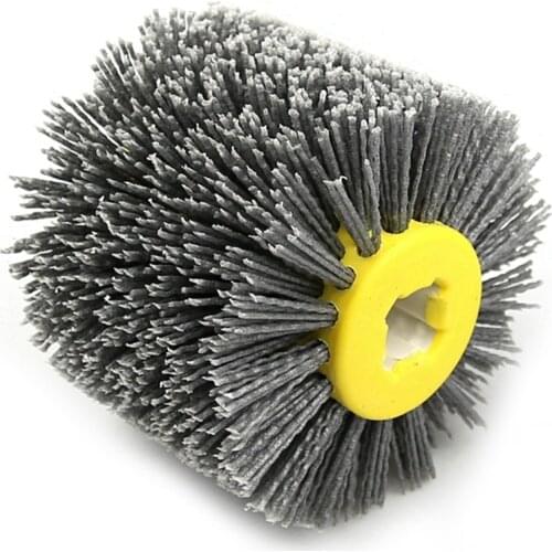 1 Pcs Nylon Abrasive Wire Dupont Drum Polishing Wheel Electric Brush For Woodworking Metalworking 120*100*19mm