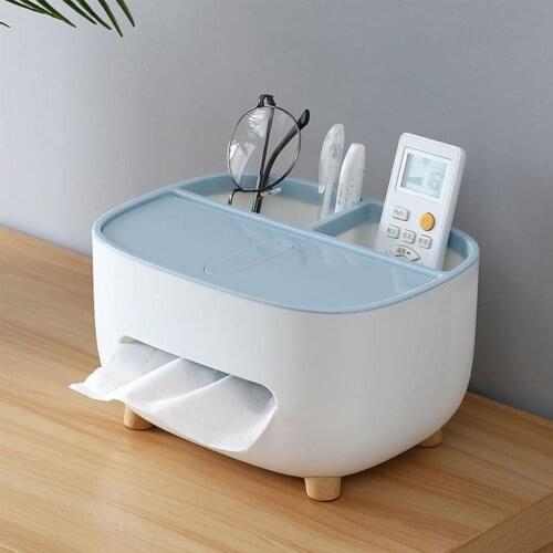 Home Kitchen Desk Tissue Case Plastic Cover ABS Tissue Holder Makeup Cosmetic Storage Box Organizer Living Room Home Decor