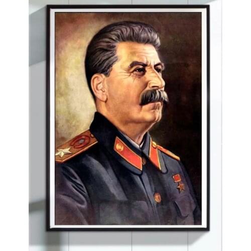 Joseph Vissarionovich Stalin CPSU Portrait Soviet Union Leader Painting Poster Decorative Wall Canvas Sticker Posters Decor Gift