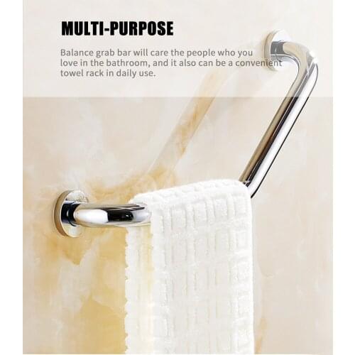 Stainless Steel Bathroom Grab Bar for elderly Safety Bath Shower Tub Bathroom Shower Grab Non-slip Handle Rail Grip Towel Rack