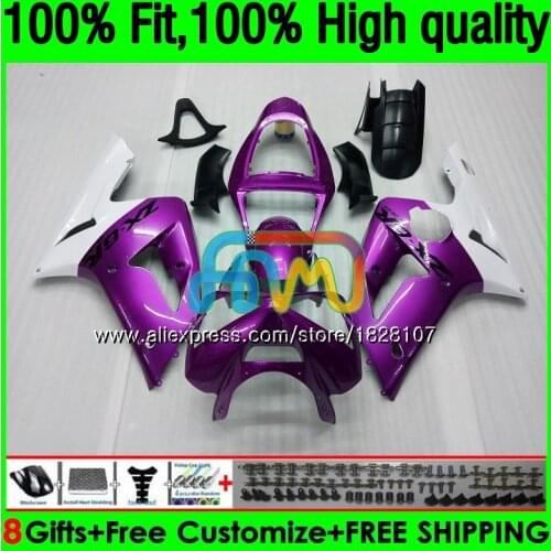 OEM For KAWASAKI Purple white 600CC ZX600 ZX636 12BS.94 ZX 636 6 R ZX 6R 03 04 ZX-636 ZX-600 ZX-6R ZX6R 03 04 2003 2004 Fairing