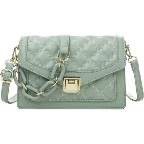 Diamond Grain Women Chain Flap Bags Brand Luxury Ladies Shoulder Bags Small PU Leather Female Crossbody Bags Handbag Bolsas