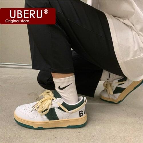 UBERU 2021summer ladies casual shoes fashion German training shoes breathable low-top flat white mens and womens sports shoes