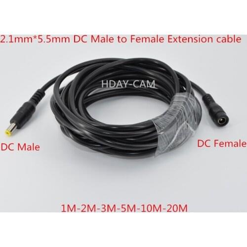DC 12V Power Extension Cable 5.5*2.1MM Female To Male Power Cord Wire For CCTV Security Camera LED Strip Home Appliance