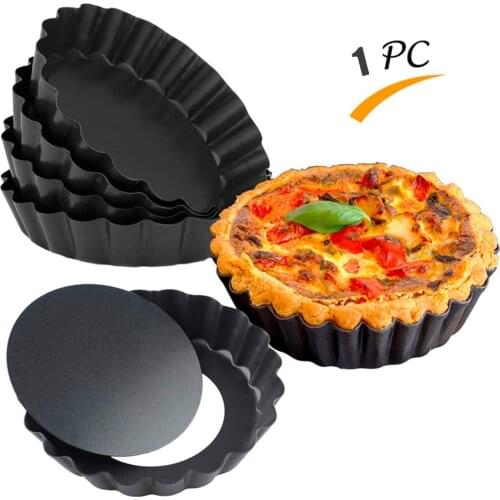 10cm Pan Molds Mini Pie Muffin Cupcake Pans Non-Stick Tart Quiche Flan Pie Pizza Cake Mold Removable Loose Bottom Round Bakeware