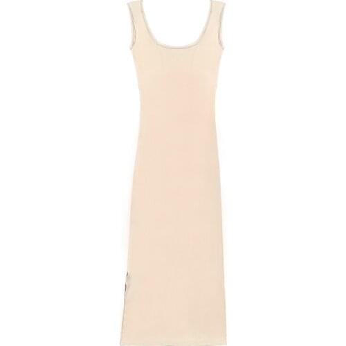 2021 new summer sexy feminine show body temperament split hip sleeveless sleeveless dress women