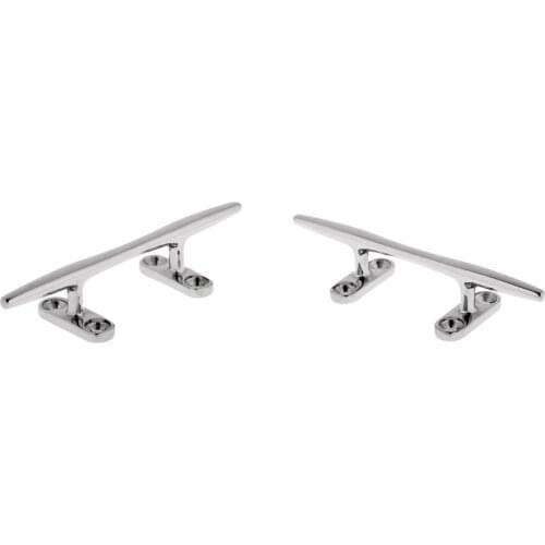 2pcs 6" Rope Line Cleat Sailing Mooring Cleat, Marine Grade Stainless Steel