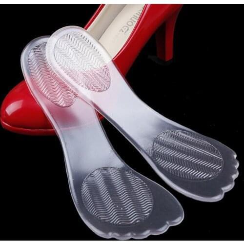 200 Pairs new fashion High Heel Silicone Cushion Insole Shoe Anti Slip Foot Feet Pad Transparent tool