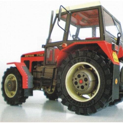 1:32 Czech Zetor 7745-7211 Tractor DIY 3D Paper Card Model Educational Building Military Toys Sets Toys Construction Model S5G9