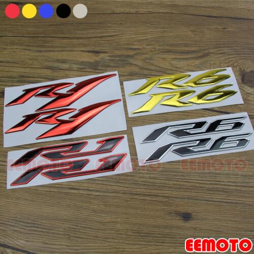 3D Raised Motorcycle Body Side Tank Pad Motorbike Fairing Decals decoration logo Label Emblem Stickers For YAMAHA YZF R1 R6