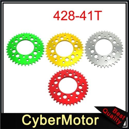 76mm 428 41 Teeth Aluminum Billet Rear Sprocket For SDG Wheel Pit Dirt Bike 50cc-190cc Pitster Pro Orion SSR DHZ