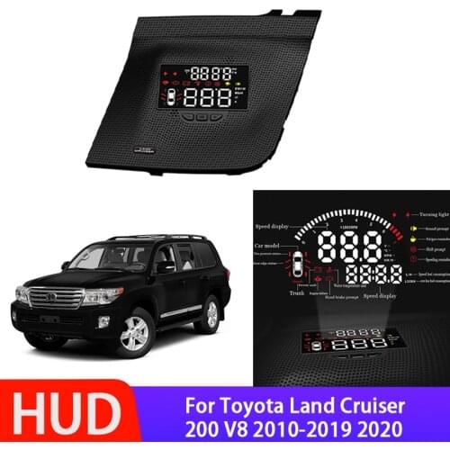 Car HUD Head Up Display Digital Speedometer For Toyota Land Cruiser 200 V8 2010~2020 Driving Sn OBD Data Projector Windshield