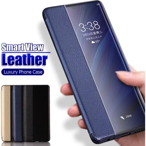 P 30 light Case cover for huawei p20 p30 pro lite p 20 30 20p 30p p30pro 20lite flip folio window Smart View luxury Phone fundas
