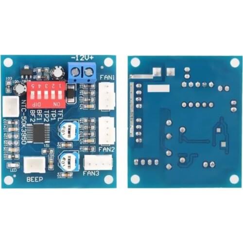 DC 12V Voltage Regulator PWM PC CPU Fan Temperature Control Speed Controller Module High-Temp Alarm Speed Control