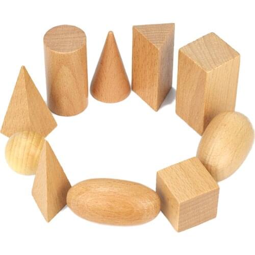 Montessori Geometric Shape Wooden Toys Preschool Learning Education Math Toys Home Kindergarten Baby Toddler Toys for Children