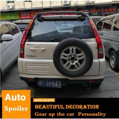 For Honda CRV Spoiler 2001-2005 CR-V High Quality ABS Material Car Rear Wing Primer Color Trunk Rear Top Spoiler Sport 2003 2004