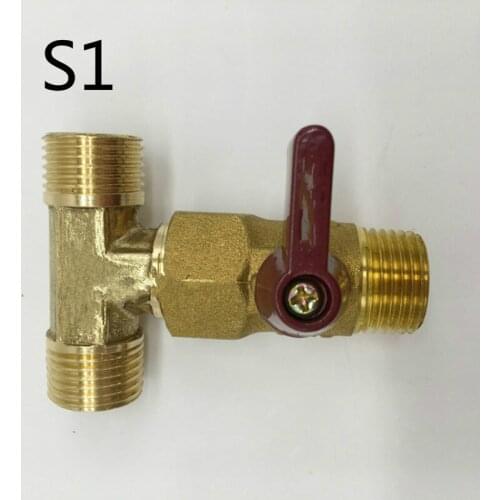G1/2 inch Female & Male Thread 3 way Brass ball valve DN15 water switch valve with metal handle for water heater Water Separator