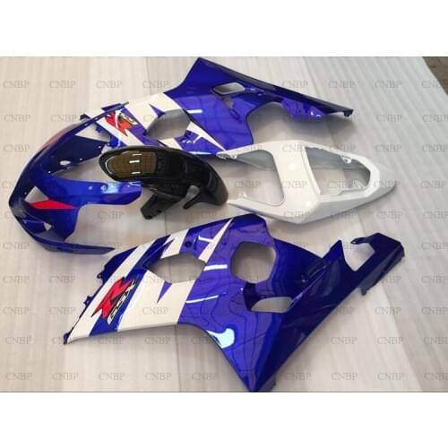 GSX-R600 2004 - 2005 K4 Fairings for Suzuki GSXR750 2004 Fairings GSX-R600 2004 Blue White Plastic Fairings