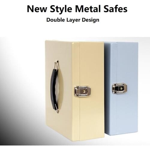 28cm*20cm*10cm Household safekeeping Piggy Bank Office Large Receiving Metal Savings Box Jewelry Safes