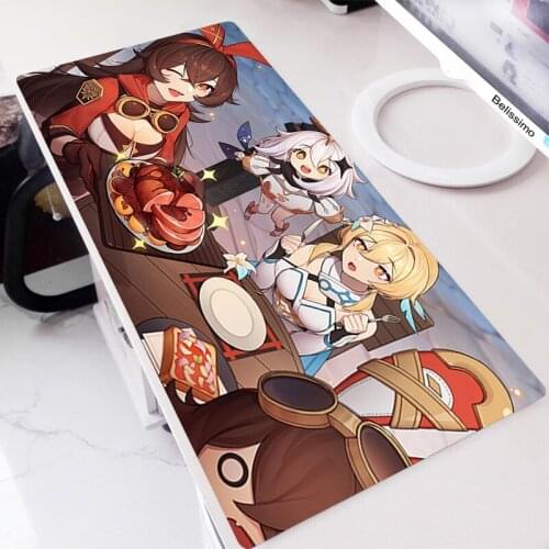 Pads Mouse Keyboard Gaming Mats Computer Table For Anime Mousepad Company Mats Gamer PC Cabinet Mause Interesting Genshin Impact
